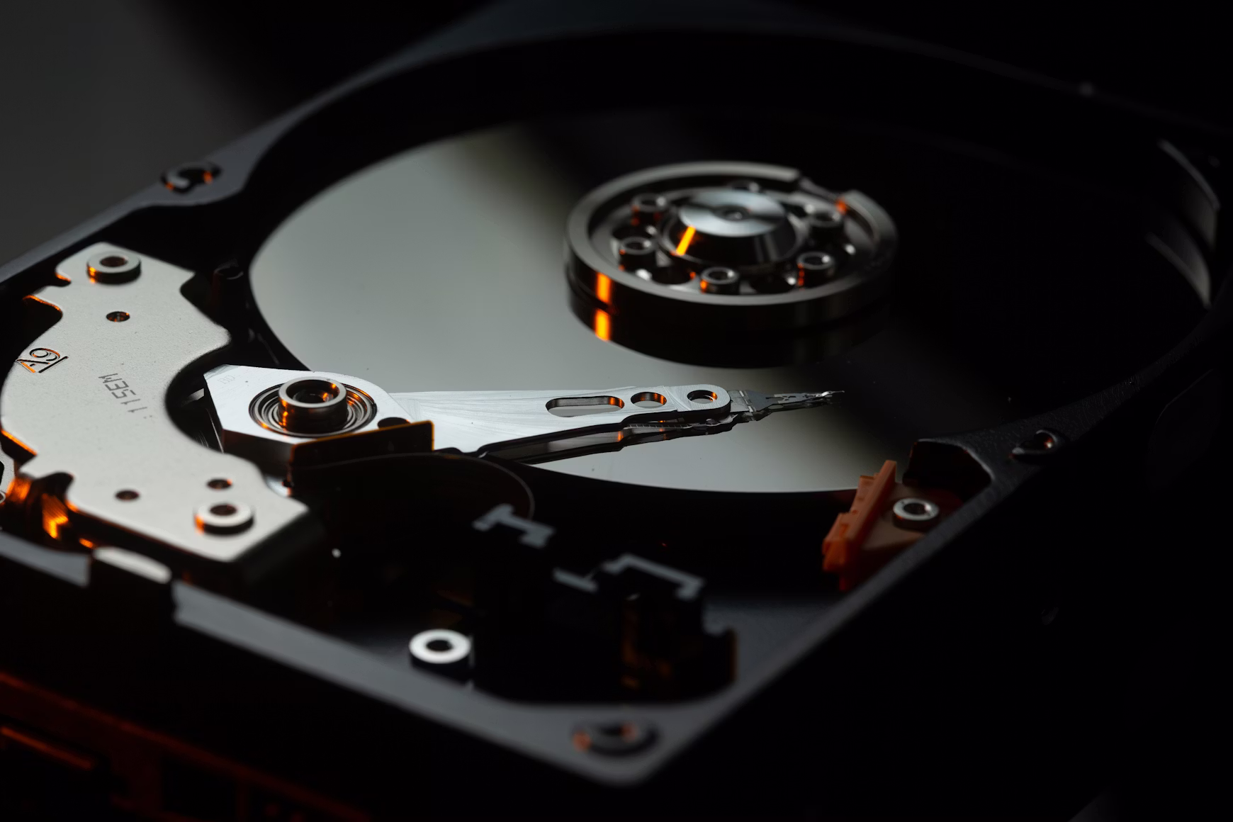 Damaged hard drive platters in cleanroom - hardware failure is the leading cause of data loss for Australian businesses
