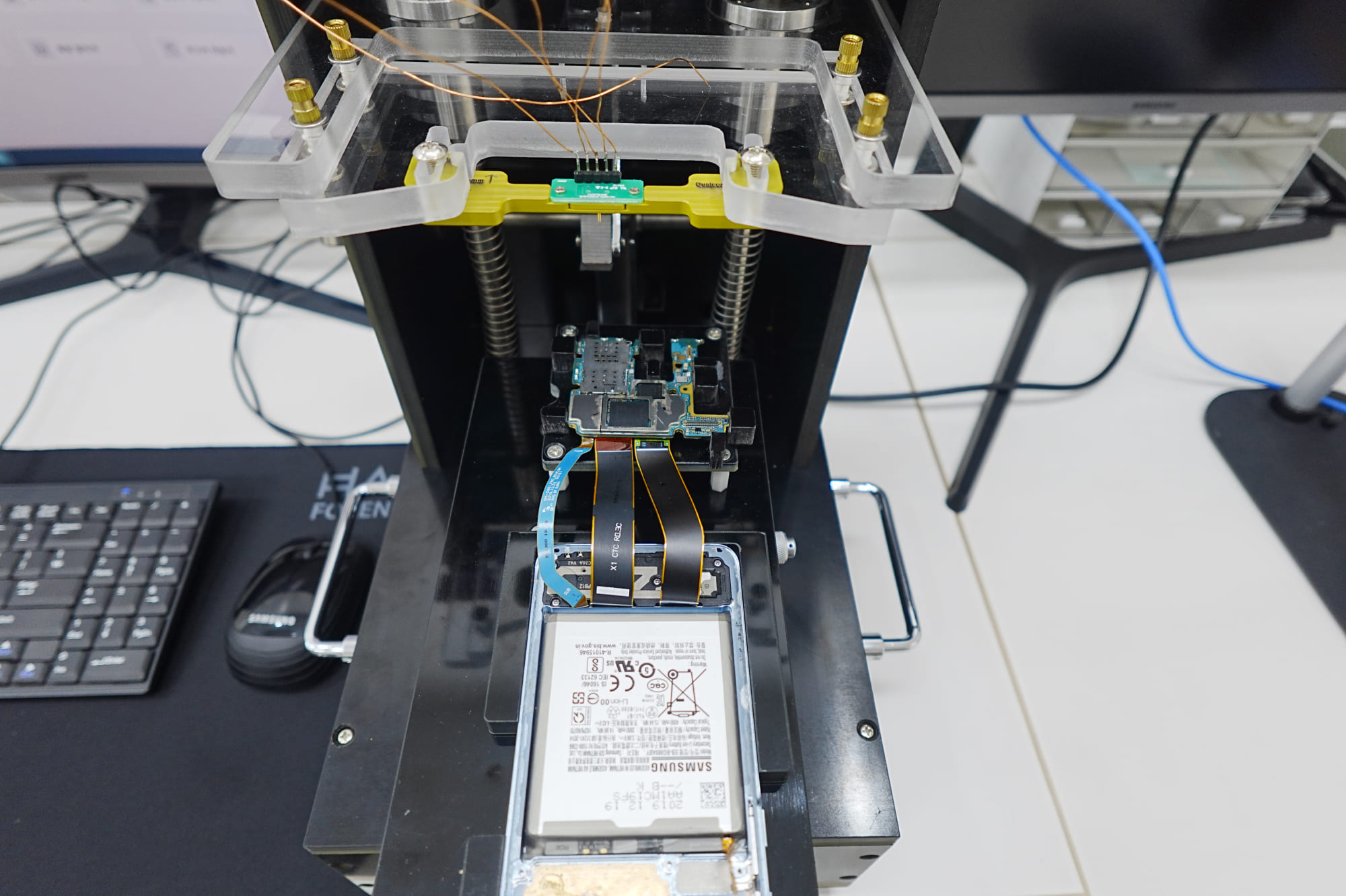 Professional ultrasonic cleaning station and diagnostic equipment used for water-damaged iPhone data recovery at Wildfire Data Recovery Brisbane