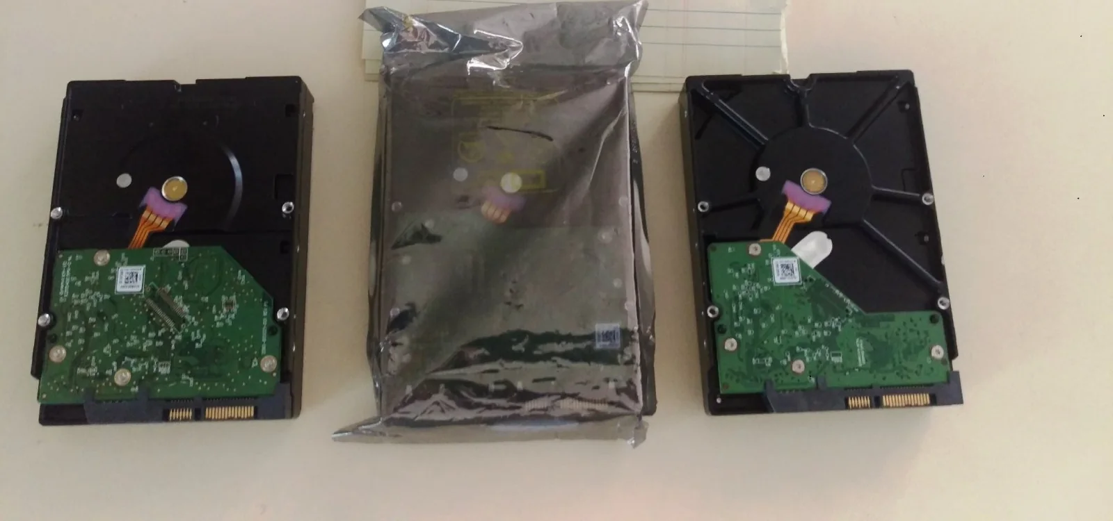 Hard Drive Data Recovery 20 Desktop hard drives, including one protected by an antistatic bag